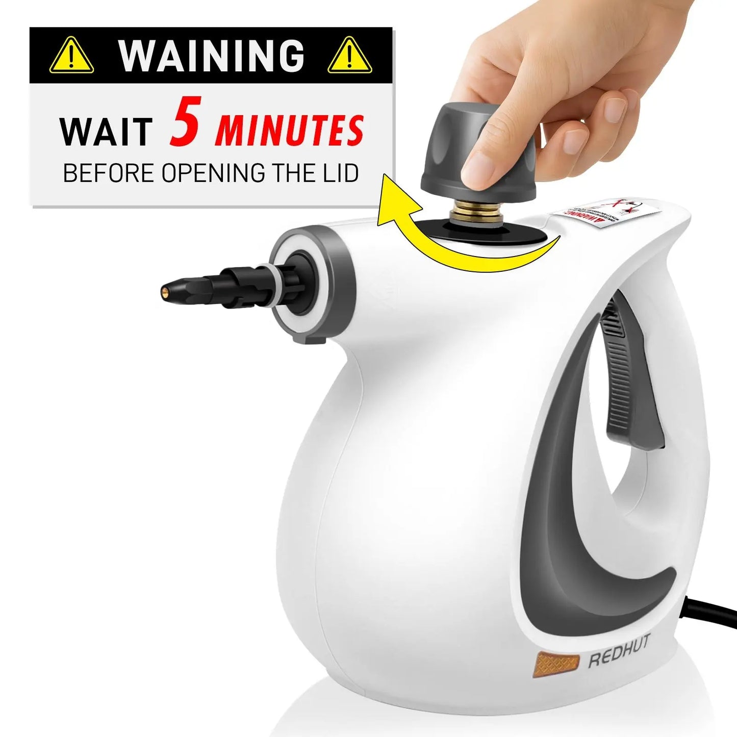 Powerful Handheld Steam Cleaner 12-Piece Set, Chemical-Free Multi-Surface Steamer for Kitchen, Appliances & Car Cleaning