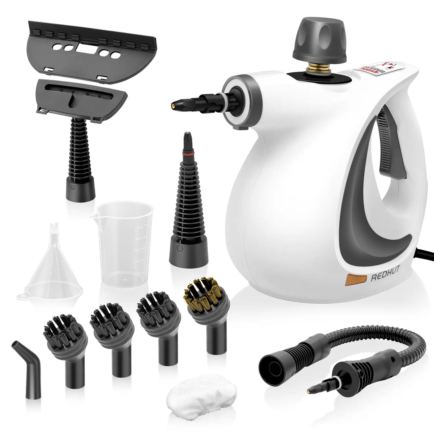 Powerful Handheld Steam Cleaner 12-Piece Set, Chemical-Free Multi-Surface Steamer for Kitchen, Appliances & Car Cleaning