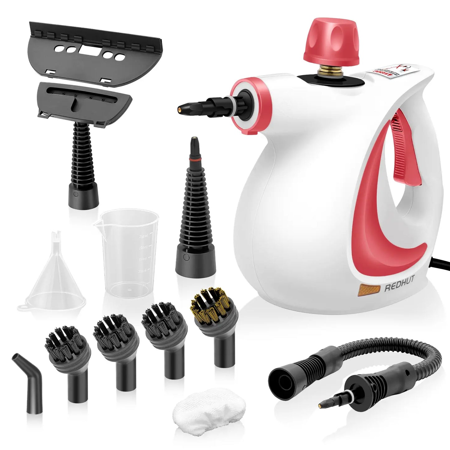 Powerful Handheld Steam Cleaner 12-Piece Set, Chemical-Free Multi-Surface Steamer for Kitchen, Appliances & Car Cleaning