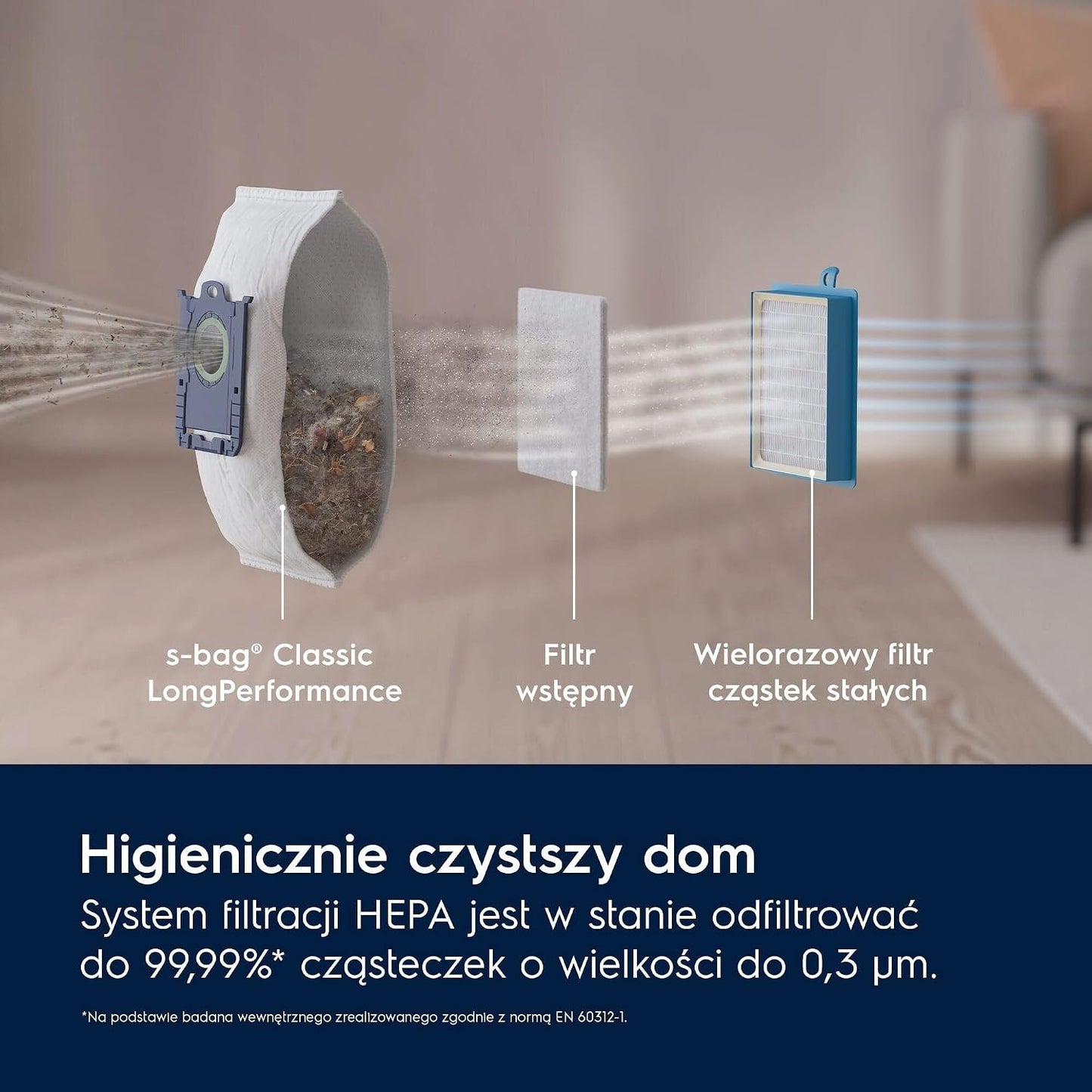 Electrolux Odkurzacz Workowy Clean 600 EB61C3WBL, 73 dB, 99,99% skuteczność odkurzania, Kompaktowy rozmiar, 55% materiałów pochodzących z recyklingu, Zasięgiem 12 metrów, Brąz
