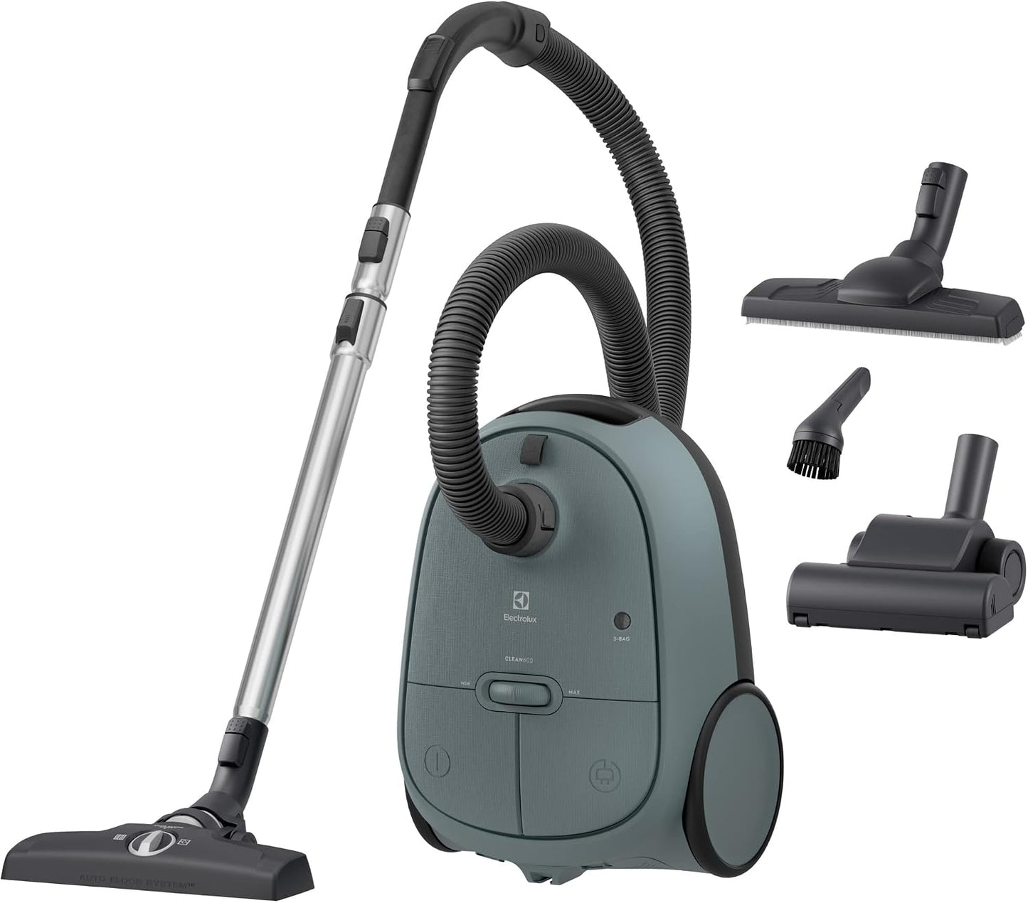 Electrolux Odkurzacz Workowy Clean 600 EB61C3WBL, 73 dB, 99,99% skuteczność odkurzania, Kompaktowy rozmiar, 55% materiałów pochodzących z recyklingu, Zasięgiem 12 metrów, Brąz