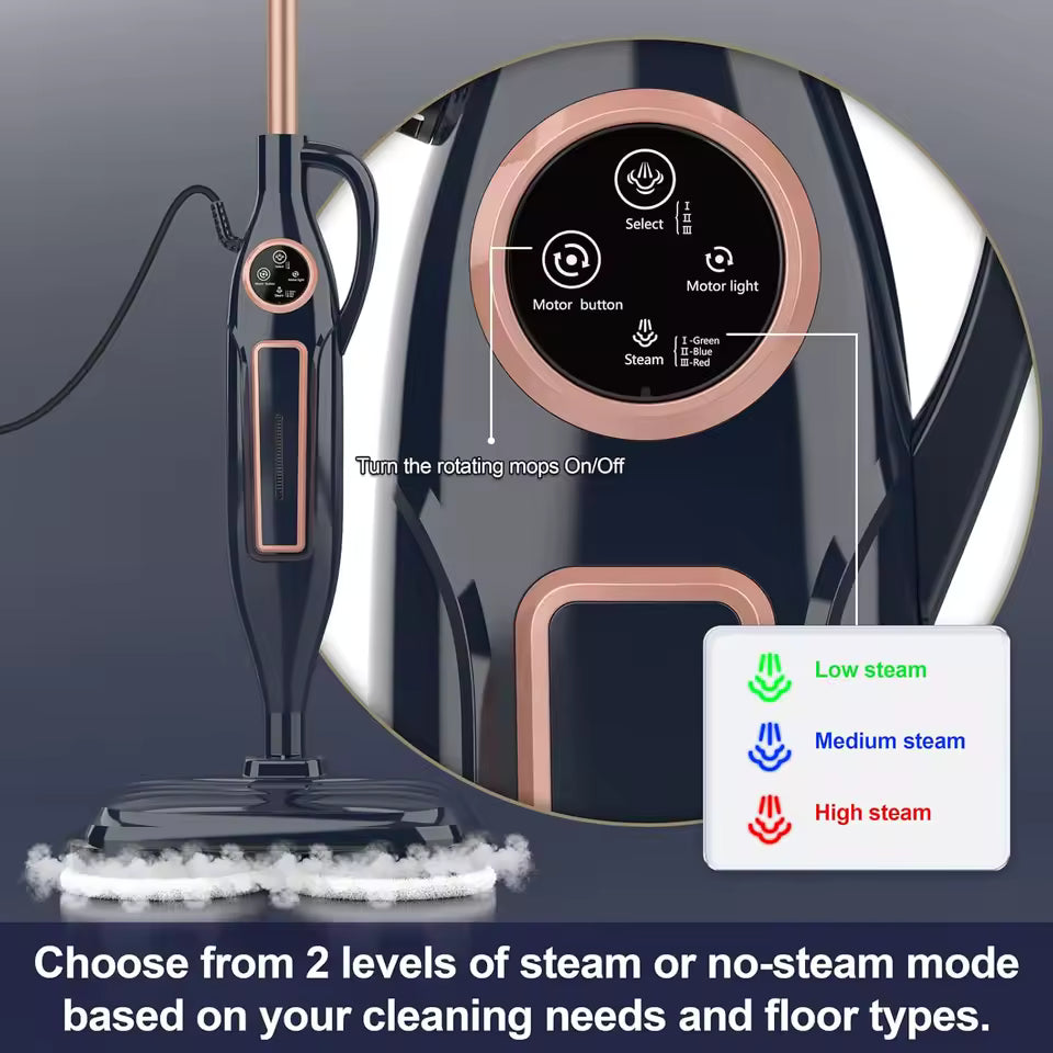 VM6 Rotating Steam Scrub Mop