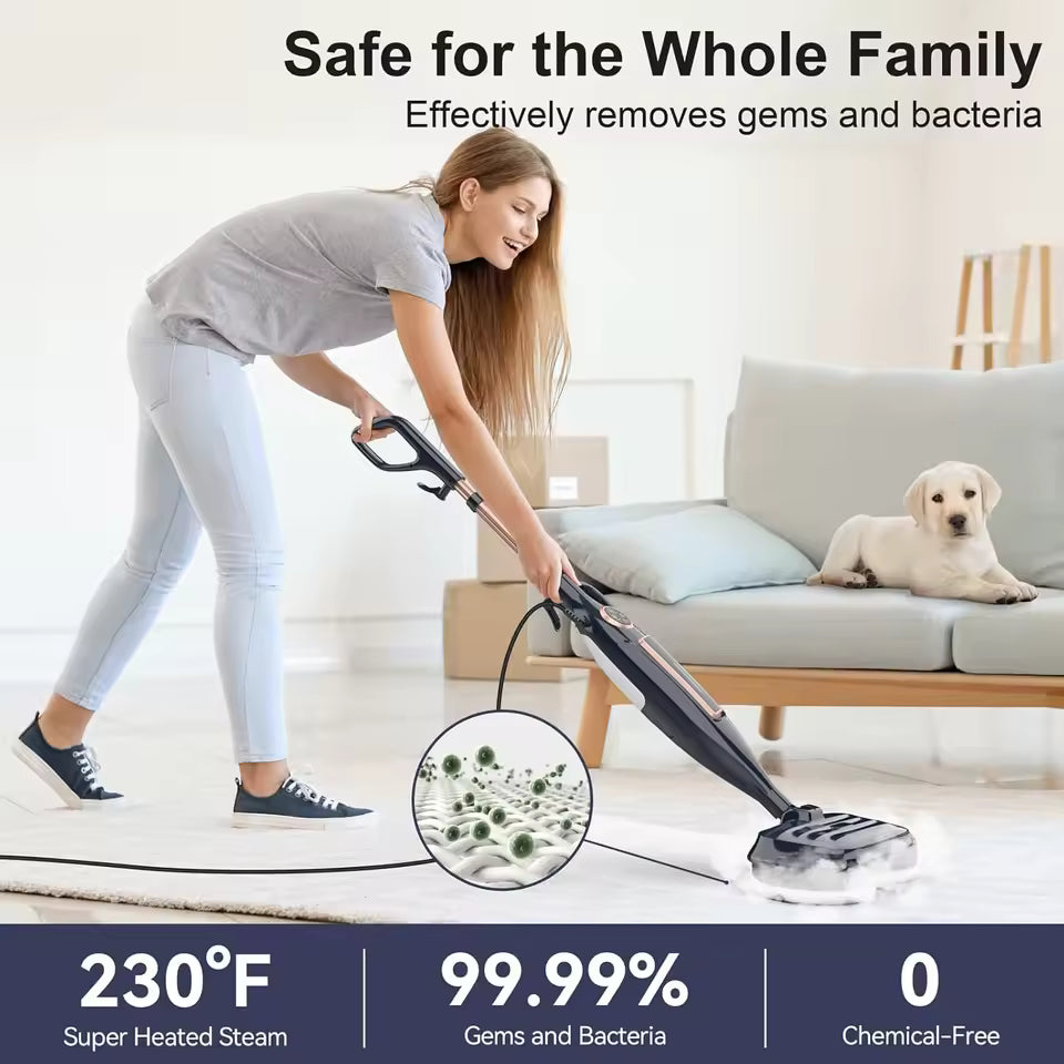 VM6 Rotating Steam Scrub Mop